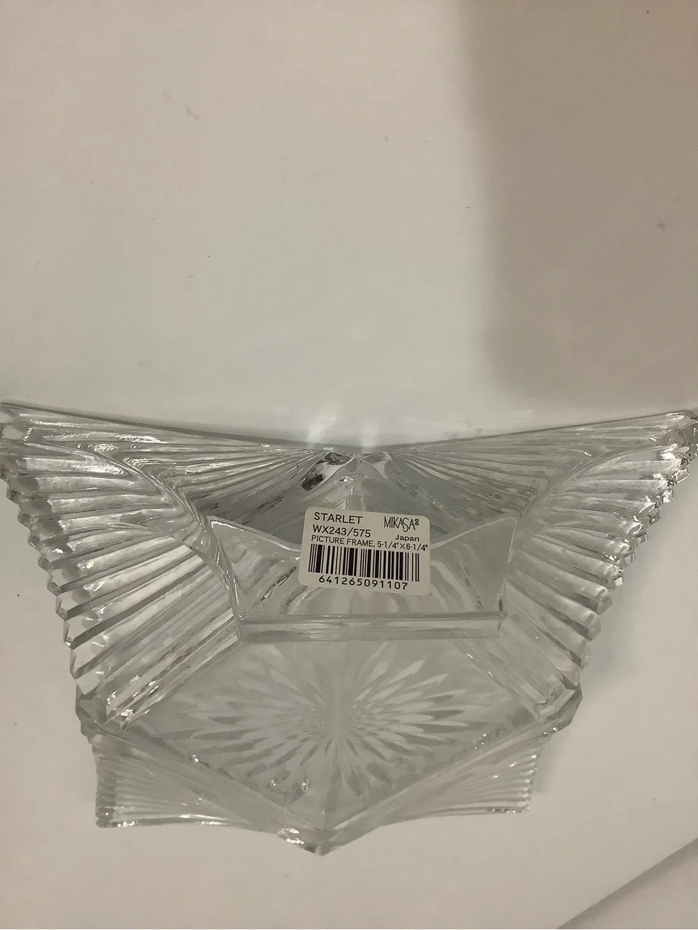 Mikasa Vintage Starlet Clear Crystal Picture Frame, Made in Japan 🇯🇵 - Picture 5 of 9